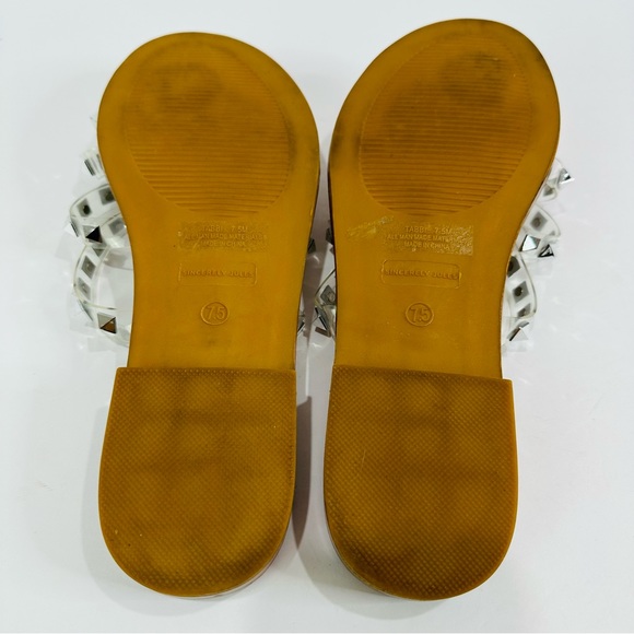 🩷 SINCERELY JULES LIKE NEW SIZE 7.5 STRAPPY SANDALS WITH METAL EMBELLISHMENTS - Picture 7 of 7